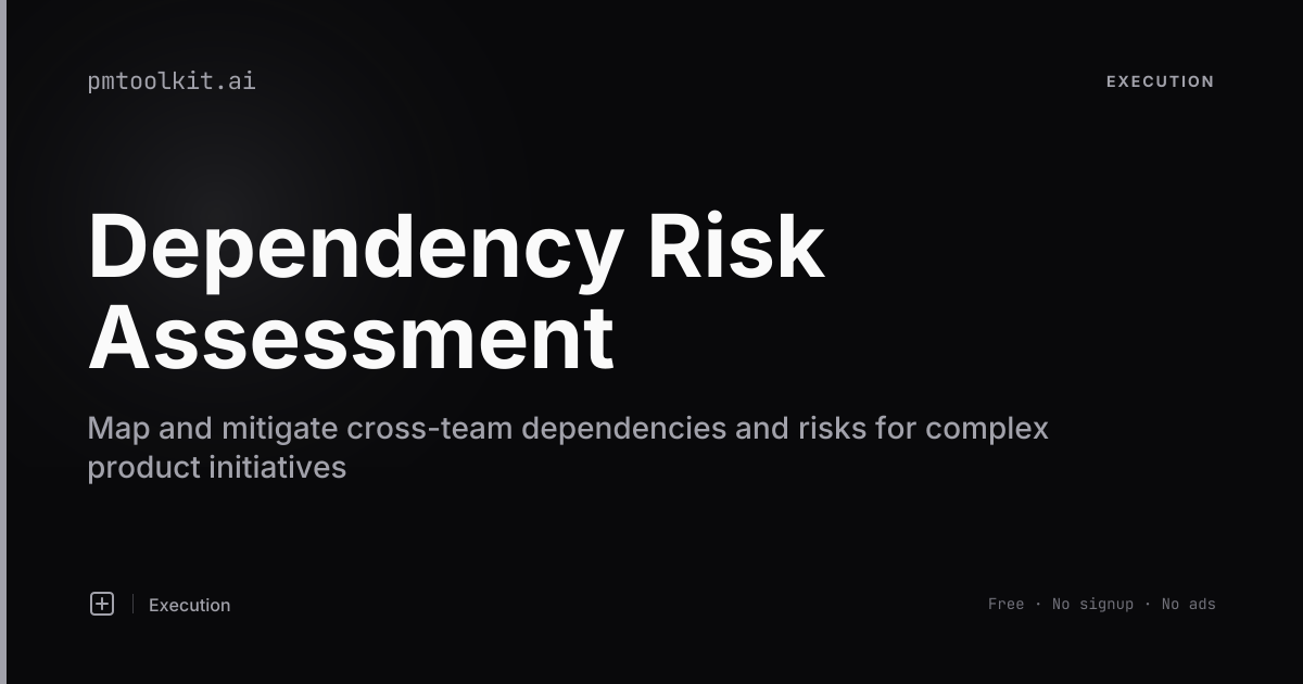How to Map and Mitigate Cross-Team Dependencies - AI Template | PM Toolkit