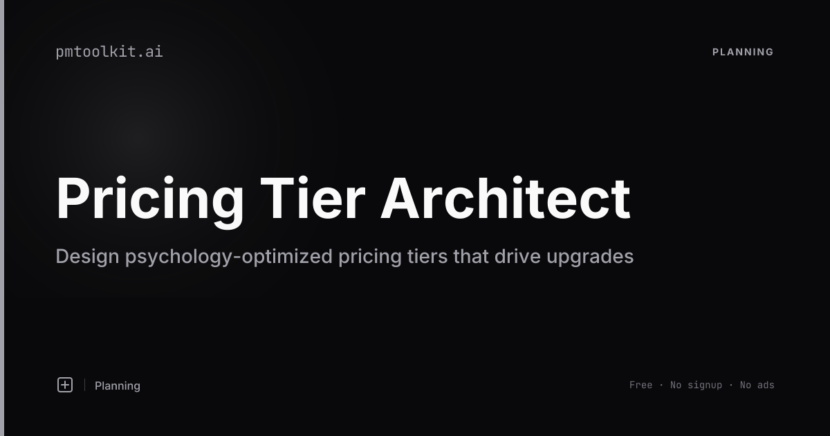How to Design Pricing Tiers That Drive Upgrades - AI Template | PM Toolkit